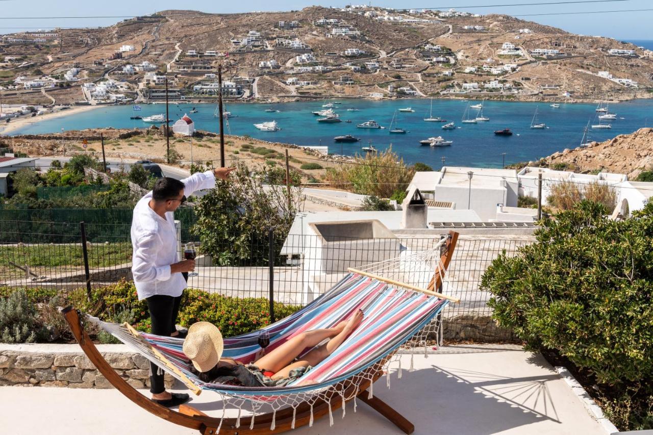 Yalos Mykonos 4 Bedroom Luxury House 5 Minute From Ornos Beach W Sea & Sunset View Mykonos Town Exterior foto