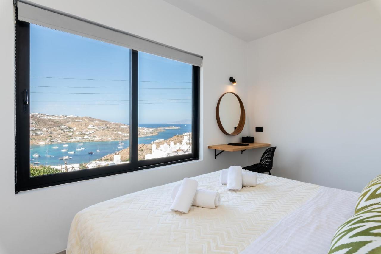 Yalos Mykonos 4 Bedroom Luxury House 5 Minute From Ornos Beach W Sea & Sunset View Mykonos Town Exterior foto