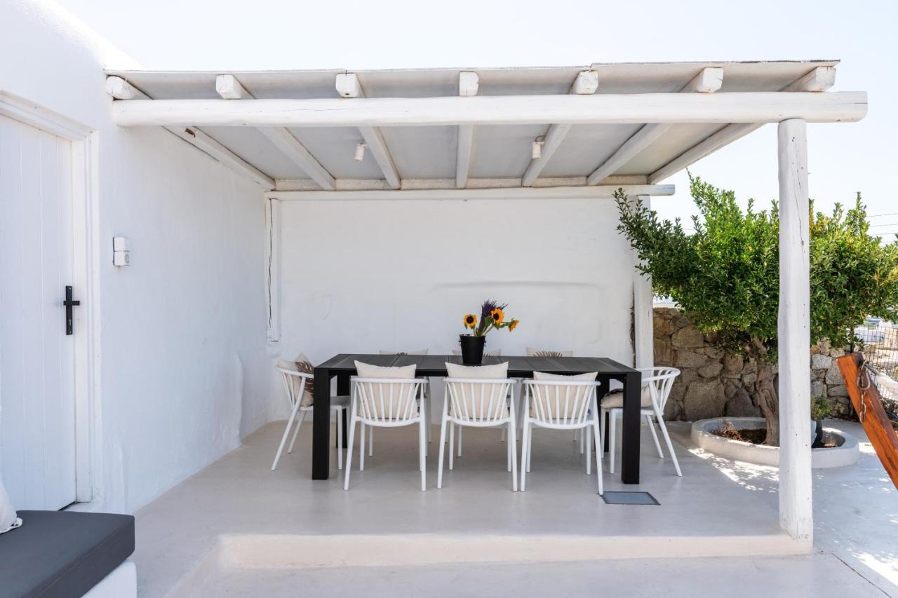 Yalos Mykonos 4 Bedroom Luxury House 5 Minute From Ornos Beach W Sea & Sunset View Mykonos Town Exterior foto